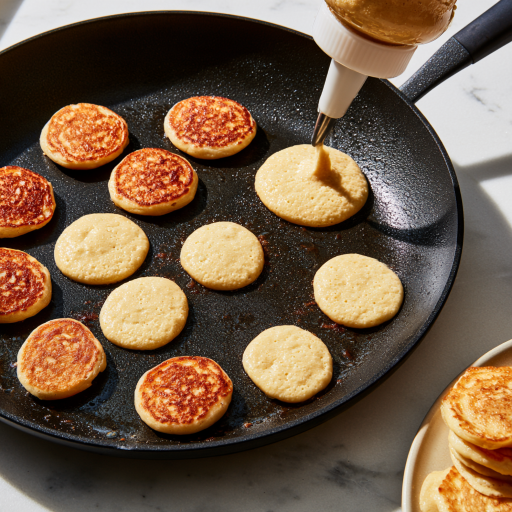 High-Protein Mini Pancakes-Pipping