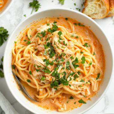 Kid-Approved Crockpot Chicken Spaghetti