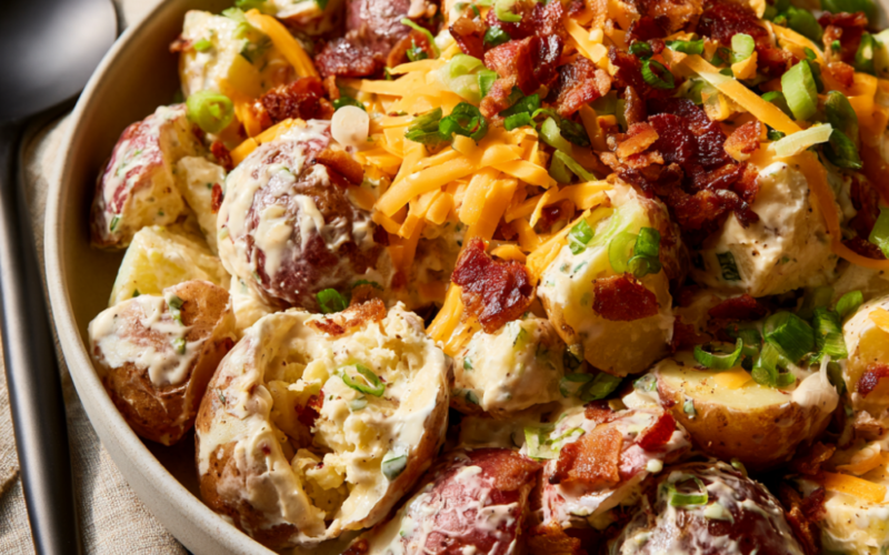 Loaded Baked Potato Salad-Crowd Pleasing