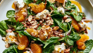 Mandarin Orange Salad with Cottage Cheese Served