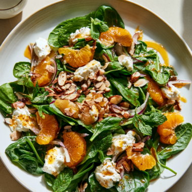 Mandarin Orange Salad with Cottage Cheese Served
