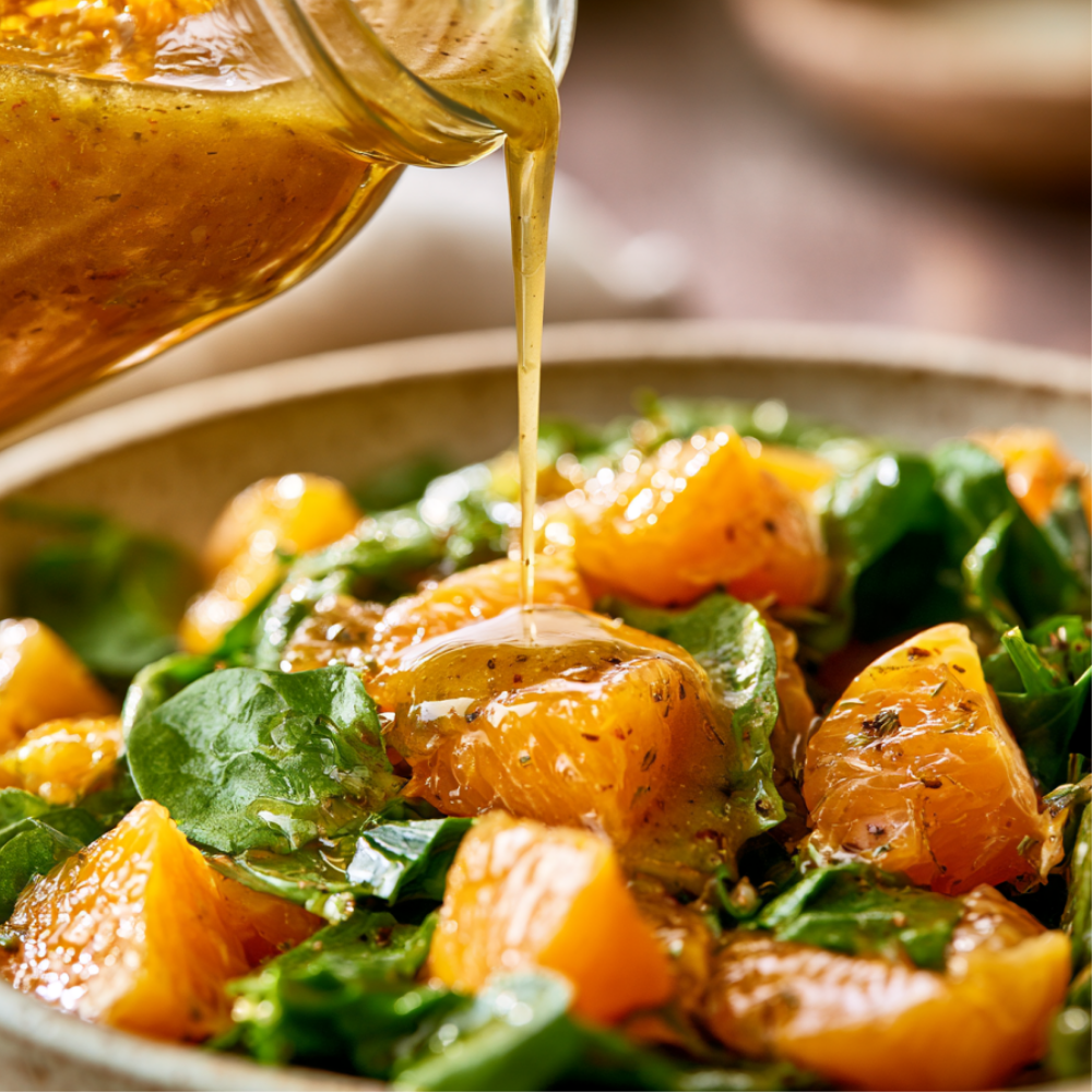 Mandarin Orange Salad with Cottage Cheese with Dressing