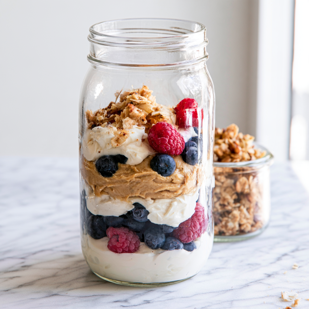 Mason Jar Breakfast (Greek Yogurt Parfait)- Full Sized