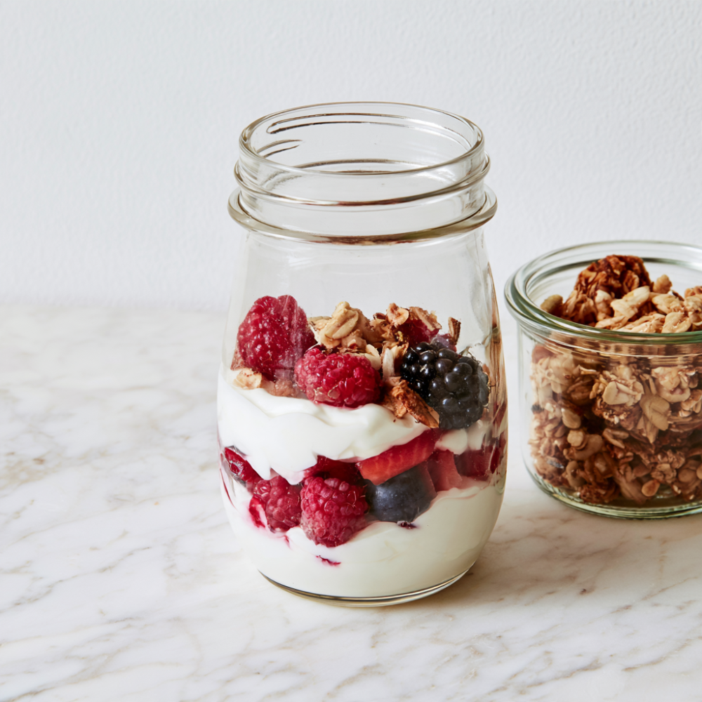 Mason Jar Breakfast (Greek Yogurt Parfait-To Go