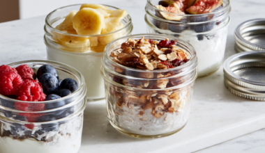 Mason Jar Breakfast (Greek Yogurt Parfait) _ Line up