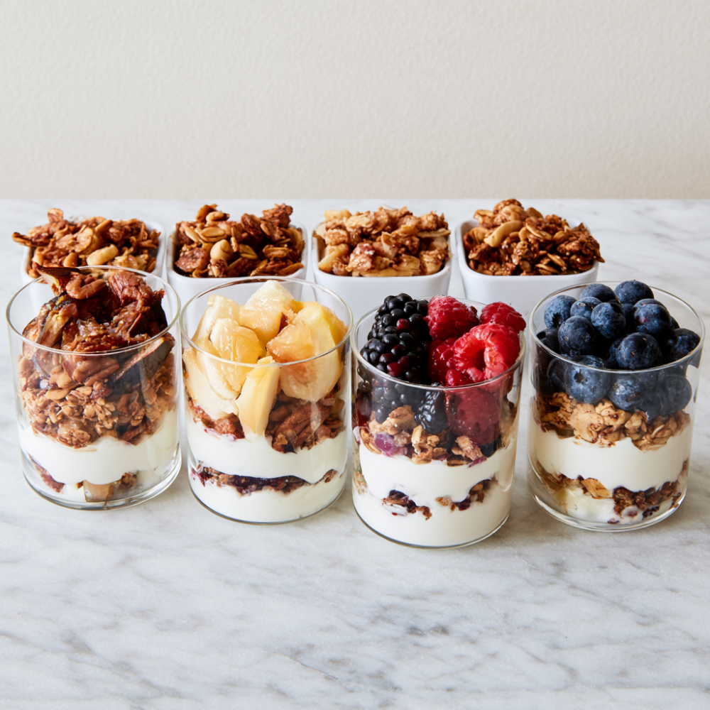 Mason Jar Breakfast (Greek Yogurt Parfait)-flavor variety