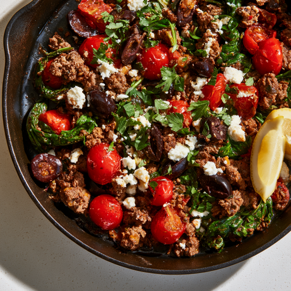 Mediterranean Ground Beef Stir-Fry