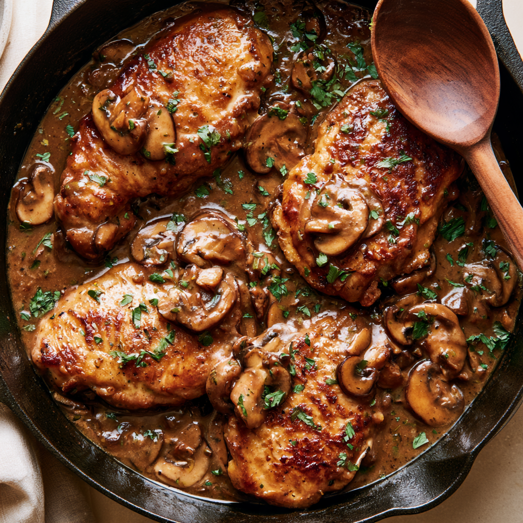 One Pan Chicken Marsala