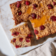 Protein Baked Oatmeal squares - sliced