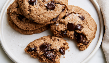 Protein Chocolate Chip Cookies-stacked