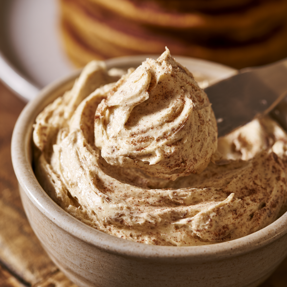 Protein Pumpkin Pancakes with Cinnamon Butter