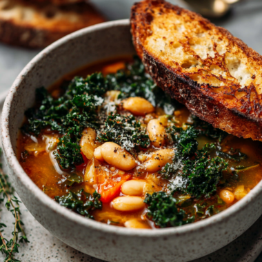 Rustic Tuscan White Bean Soup