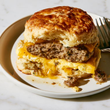 Sandwich 1_ Classic Sausage, Egg & Cheese Biscuit