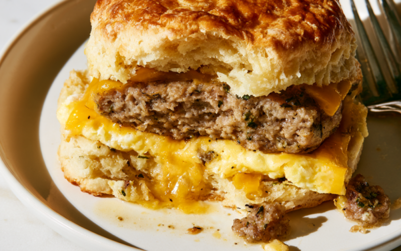 Sandwich 1_ Classic Sausage, Egg & Cheese Biscuit