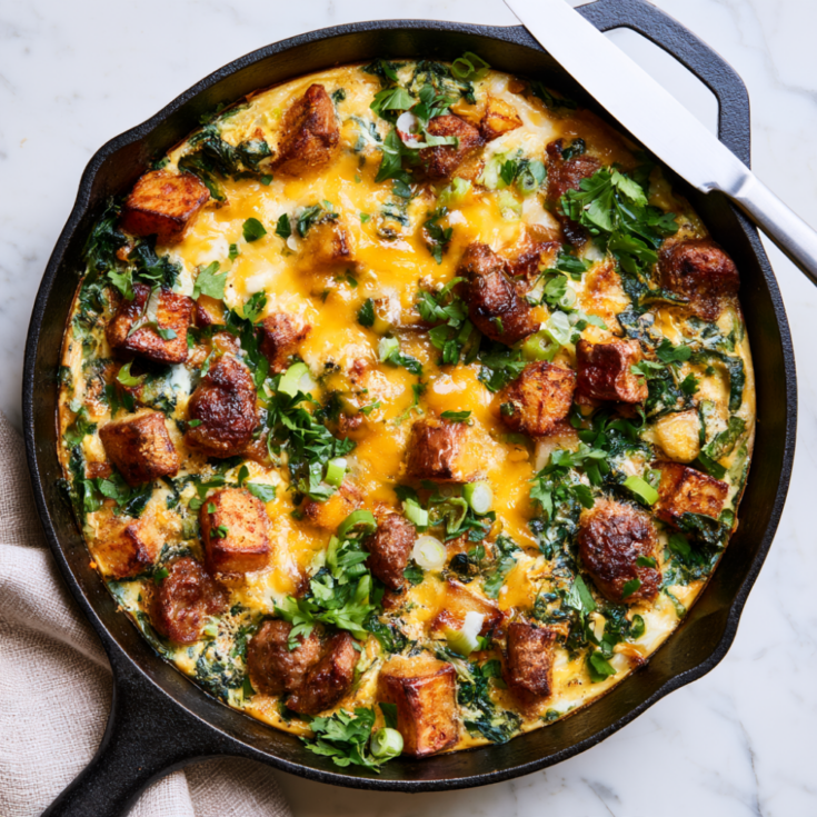Sausage, Spinach & Potato Frittata