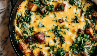 Sausage, Spinach & Potato Frittata-Skillet