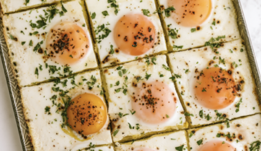 Sheet Pan Eggs for Breakfast Sandwiches