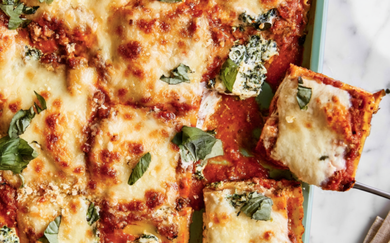 Sheet Pan Lasagna with Ground Beef & Spicy Sausage