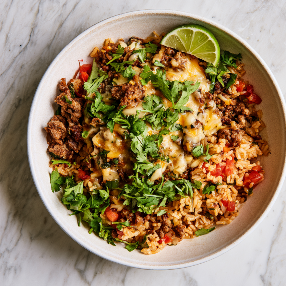Skillet Taco Bowls Shot