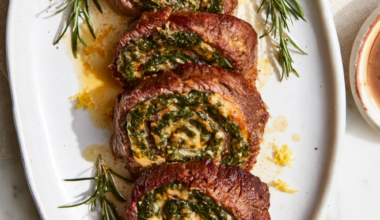 Skirt Steak Pinwheels (Garlic Herb Stuffed)