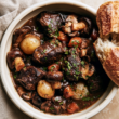 Slow Cooker Beef Bourguignon-with bread