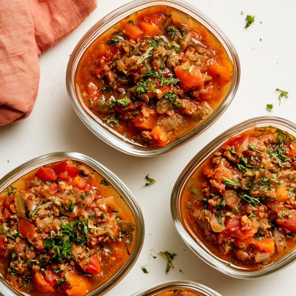 Stuffed Pepper Soup Crockpot-meal prep