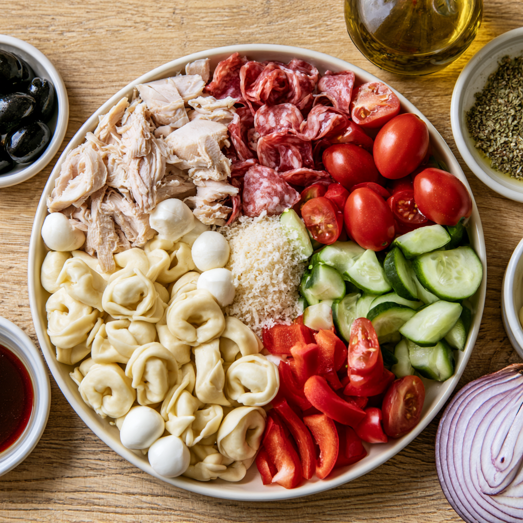Tortellini Pasta Salad Ingredients