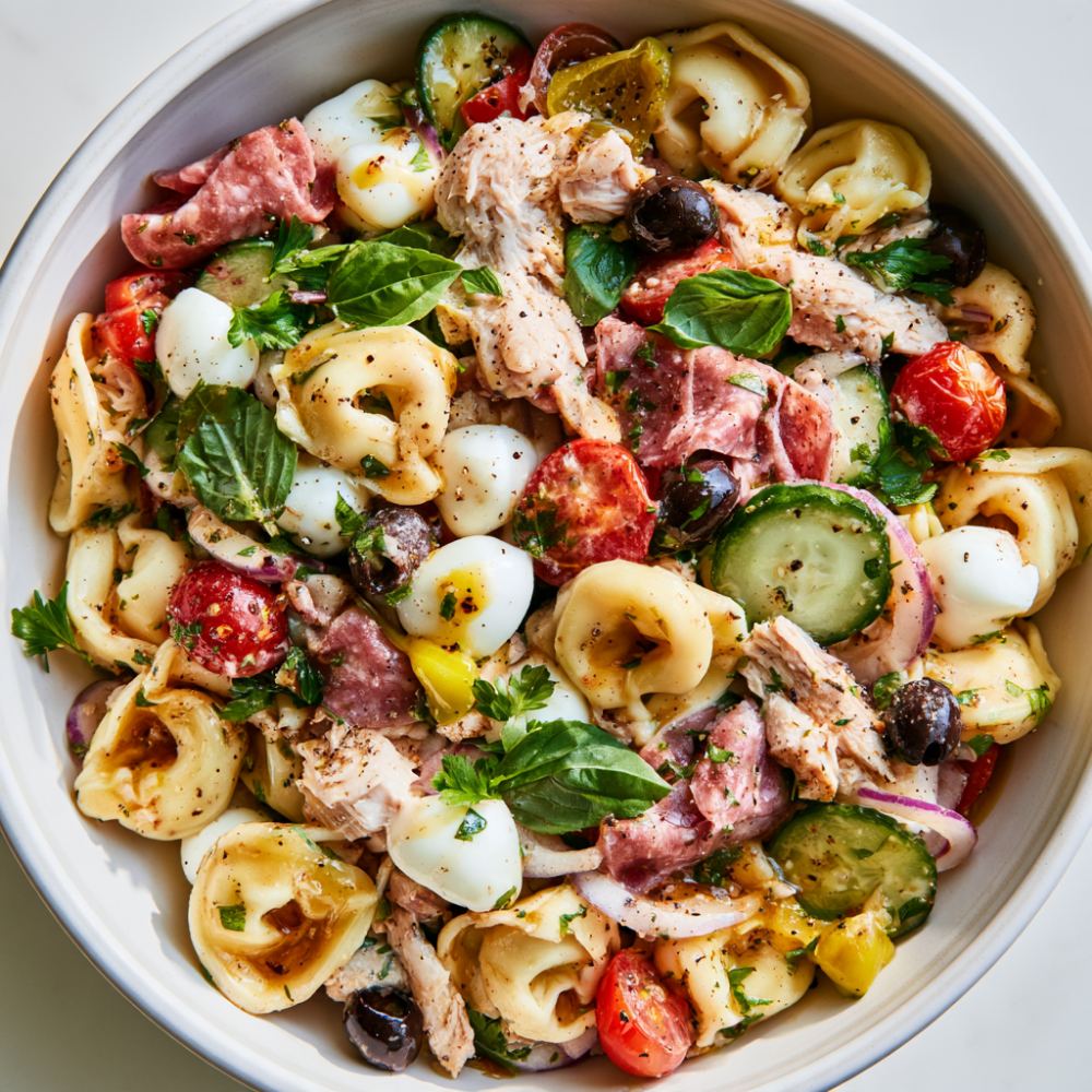 Tortellini Pasta Salad - bowl
