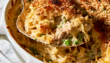 Tuna Noodle Casserole -closeup