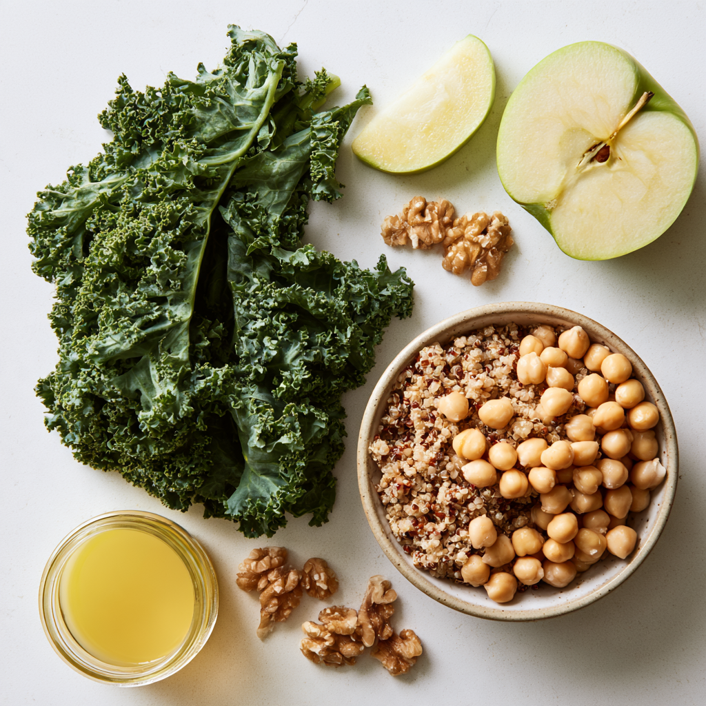 Vegan Kale Salad Ingredients