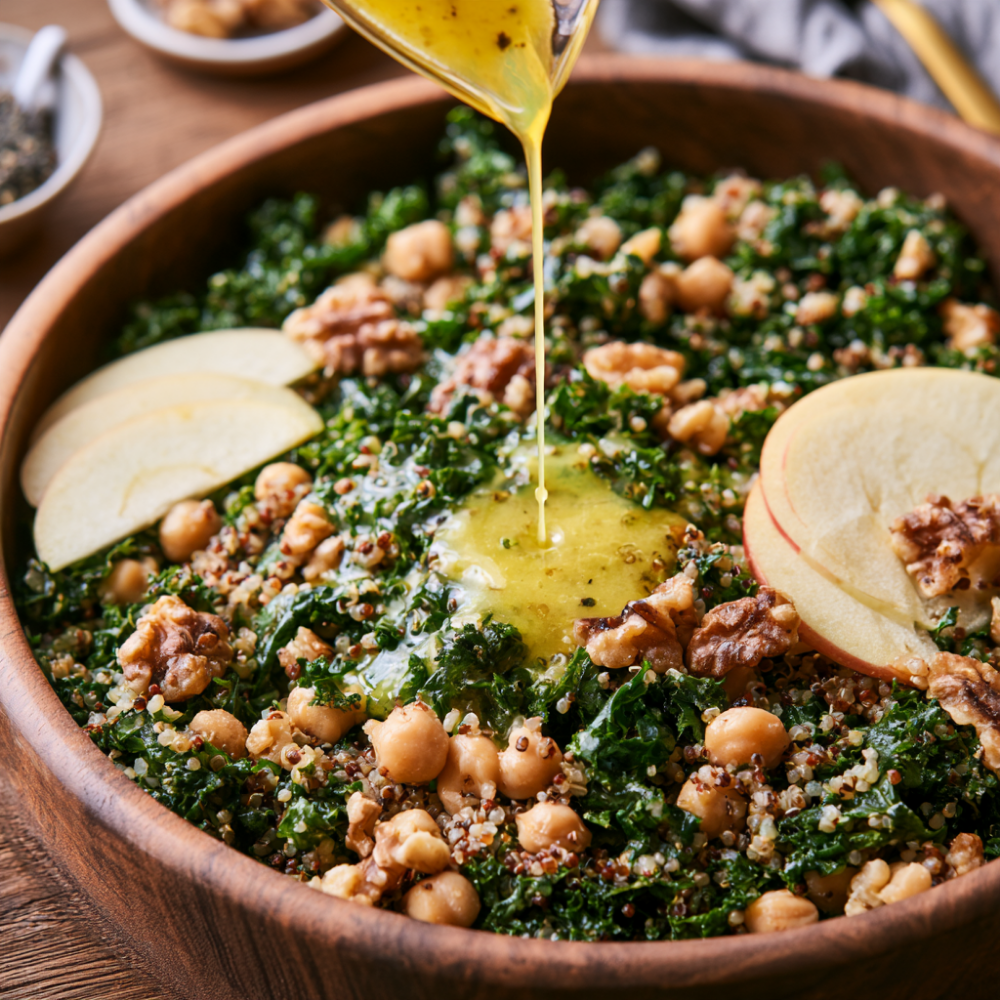 Vegan Kale Salad with Dressing