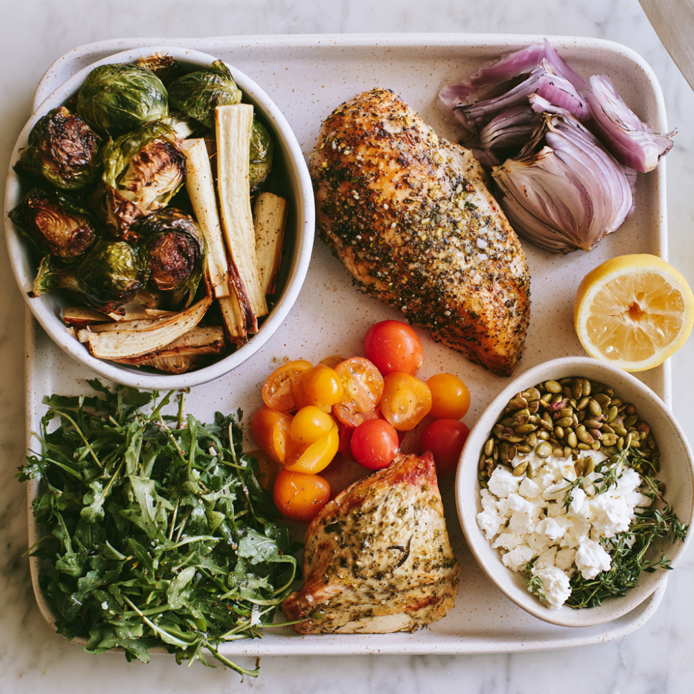 Warm Roasted Vegetable Salad with Chicken-Ingredients