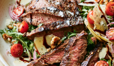 arugula salad with steak