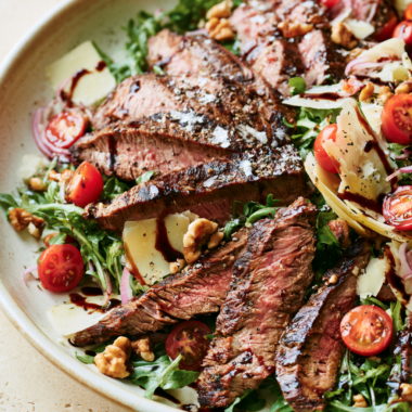 arugula salad with steak