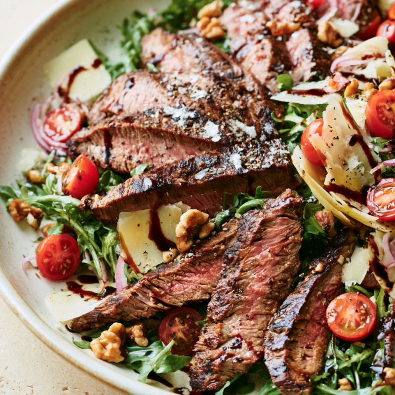 arugula salad with steak