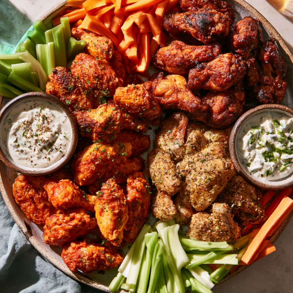 chicken wings party platter