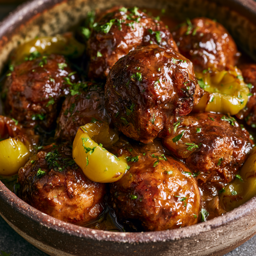 mississippi meatballs crockpot-served