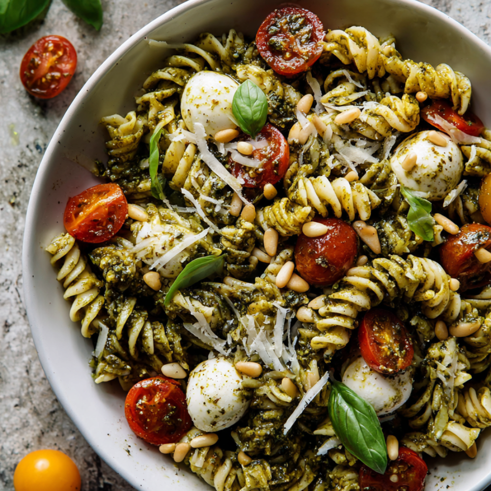 pesto pasta salad lunch