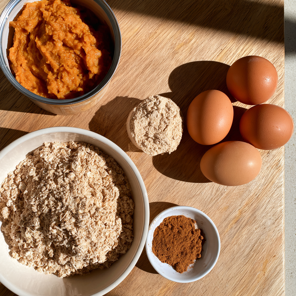 pumpkin protein muffins Ingredients
