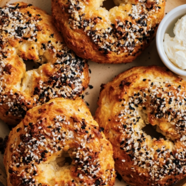 3-Ingredient Protein Bagel Recipe -Plated