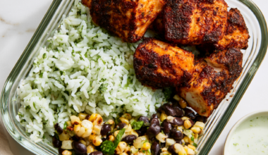 3. Crispy Baked Cod _Fish Taco_ Bowls with Cilantro-Lime Crema