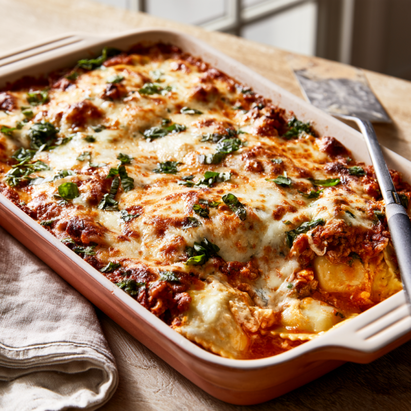 4-Ingredient Ravioli Lasagna