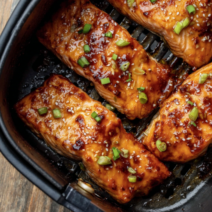 Air Fryer Salmon with Teriyaki Glaze Recipe
