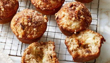 Apple Cinnamon Breakfast Muffins with Cottage Cheese-on a cooling rack