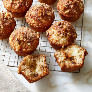 Apple Cinnamon Breakfast Muffins with Cottage Cheese-on a cooling rack