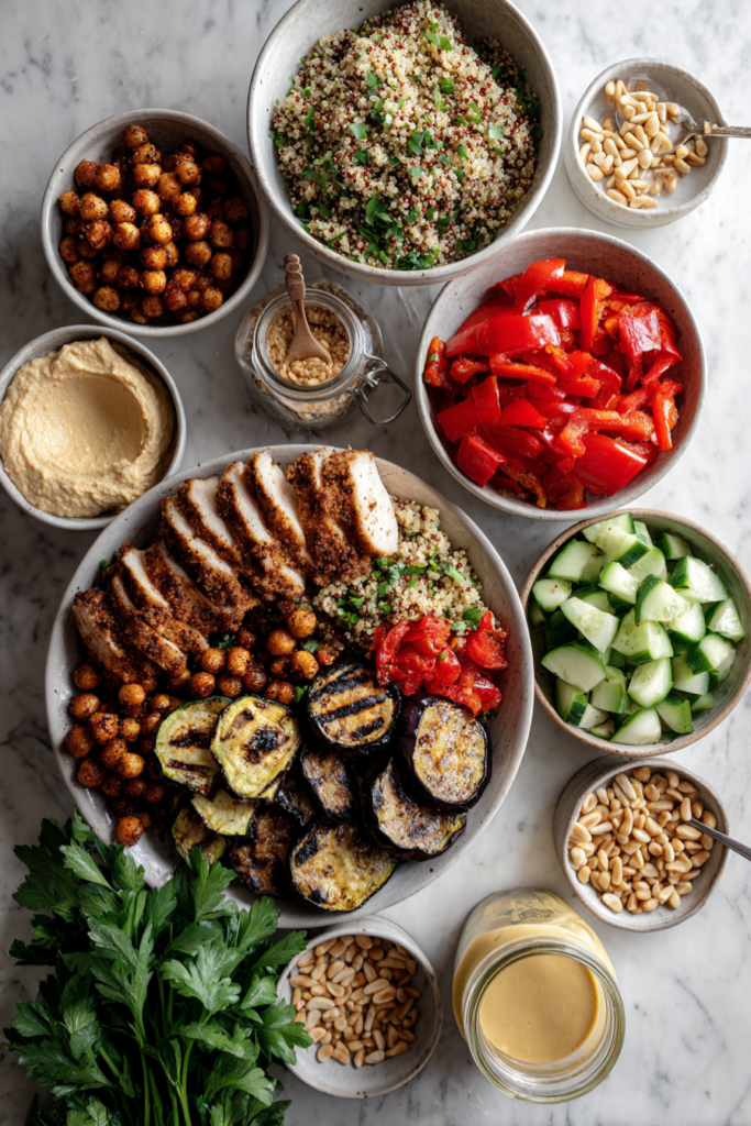 Autumn Mediterranean Diet Meal Prep Bowls-Ingredients