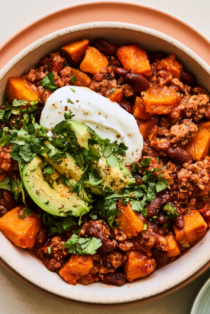 Autumn Turkey Sweet Potato Chili-bowl