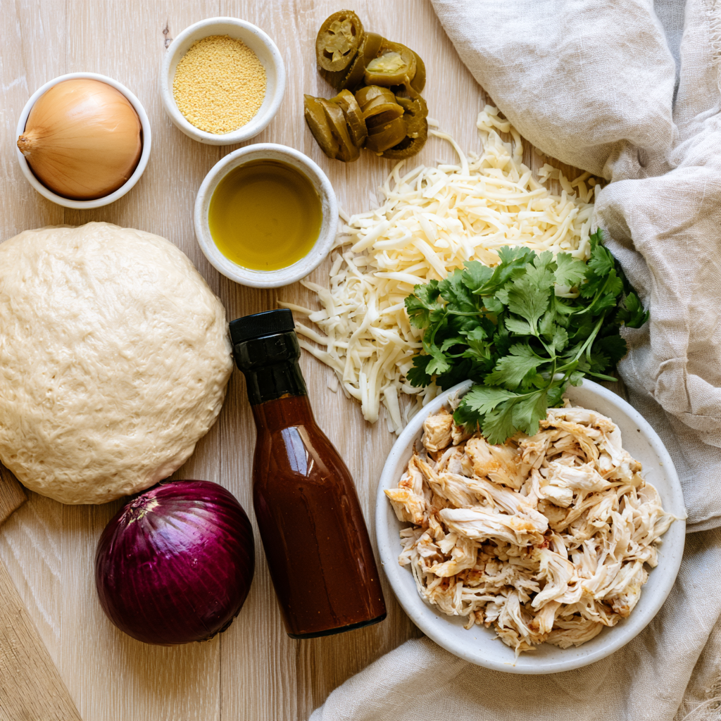 BBQ Chicken Pizza -ingredients