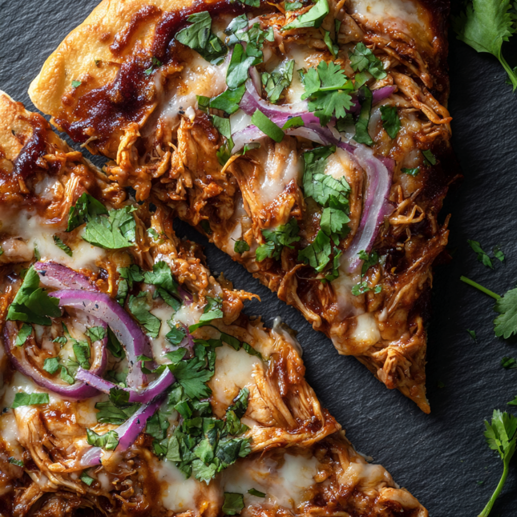 BBQ Chicken Pizza -slices