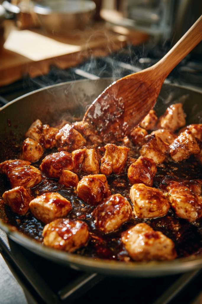 BBQ Ranch Chicken Bowl-cooking chicken